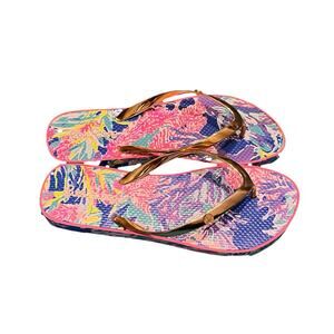 Lilly Pulitzer Multicolor Tropical Women's Flip Flops Size 7/8